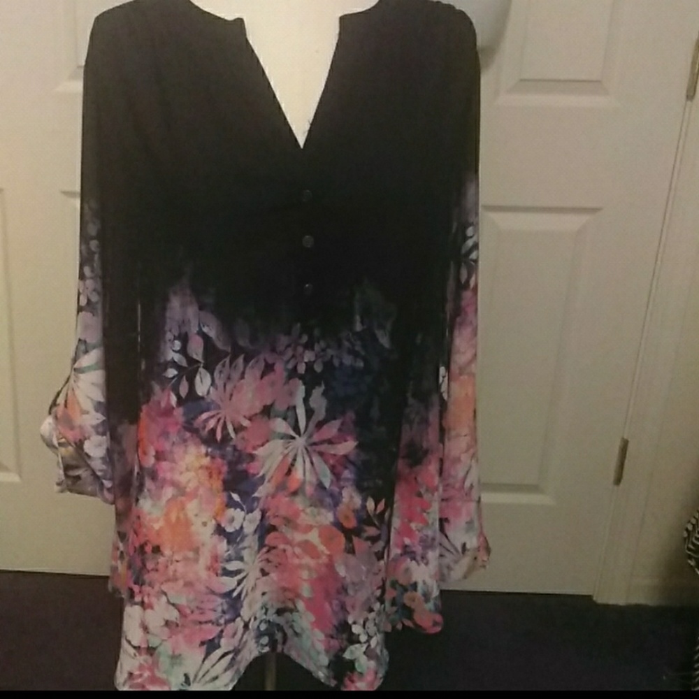 Plus Size Multicolored Blouse